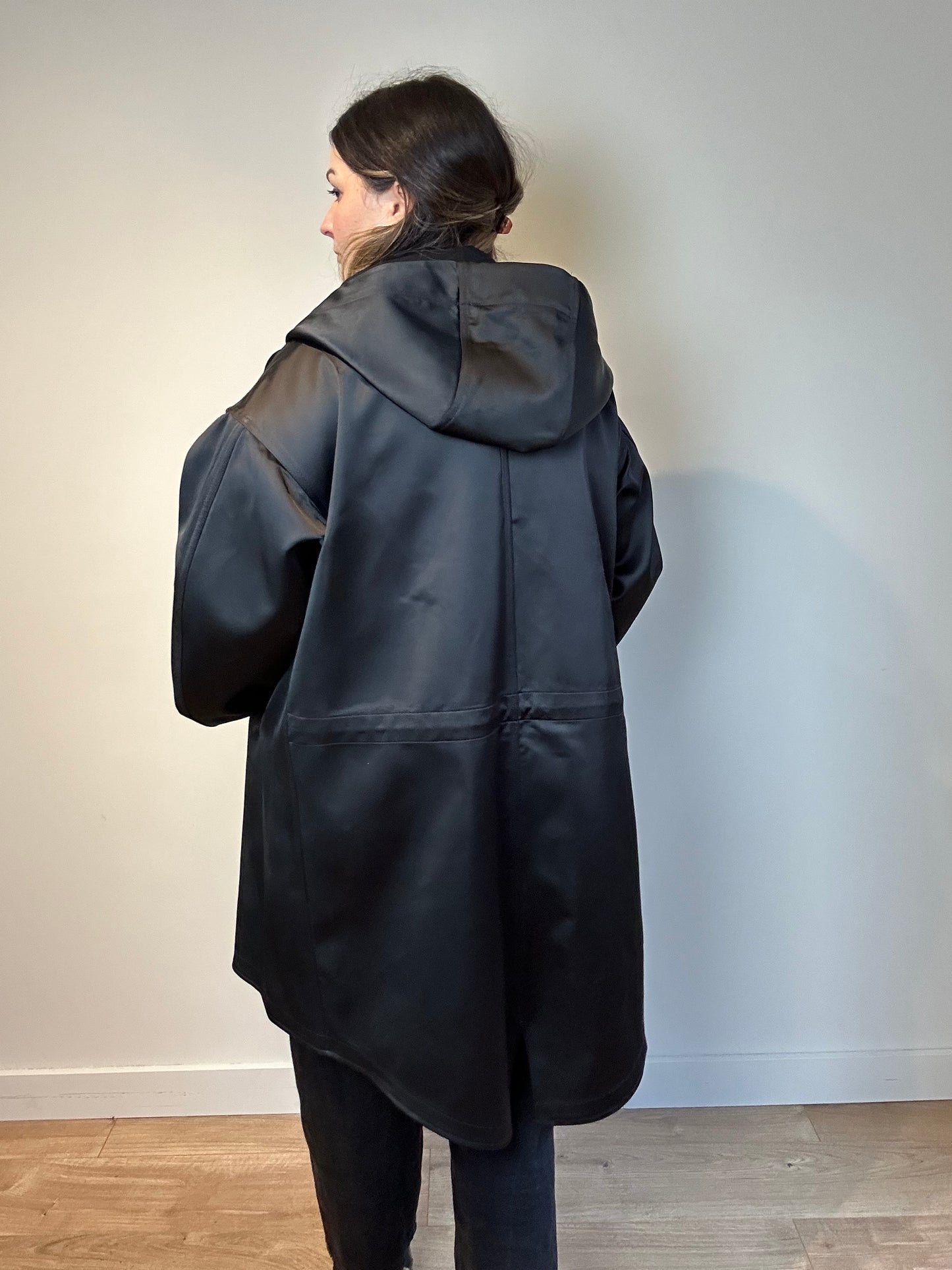 Nomia Black Balloon Coat - Size S Oversized