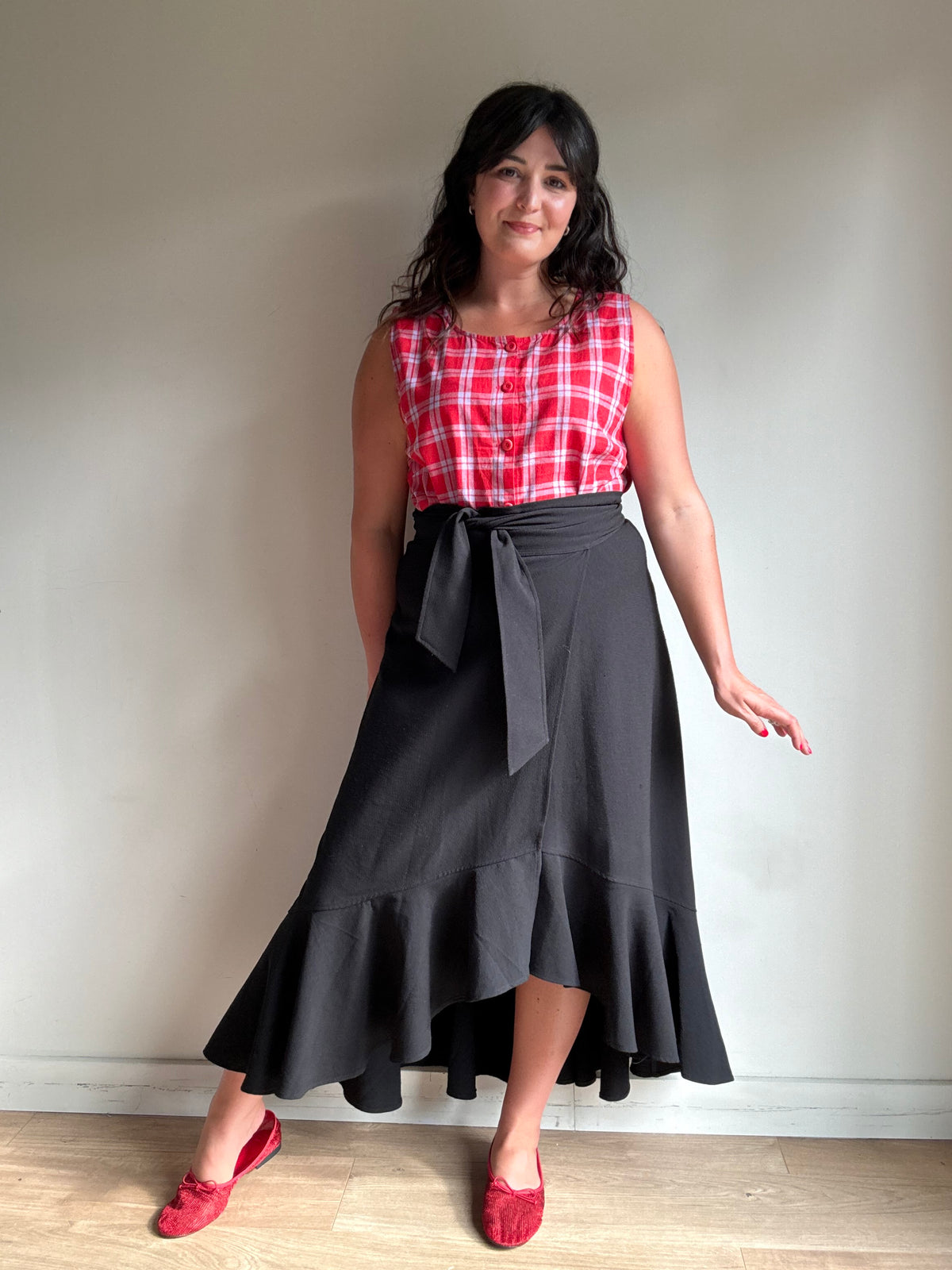 Ganni Frill Wrap Skirt, 40