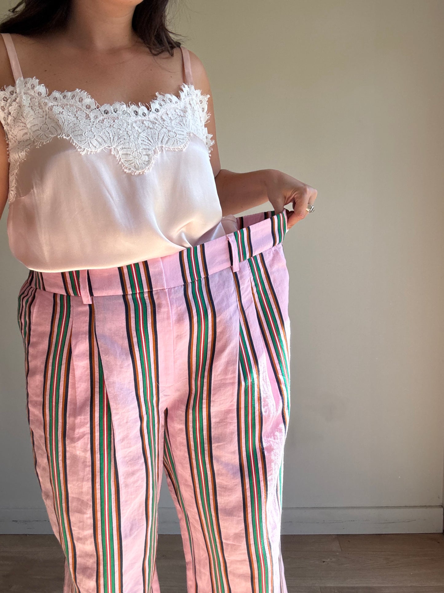 Boden NEW Stripe Linen Suit, 18R