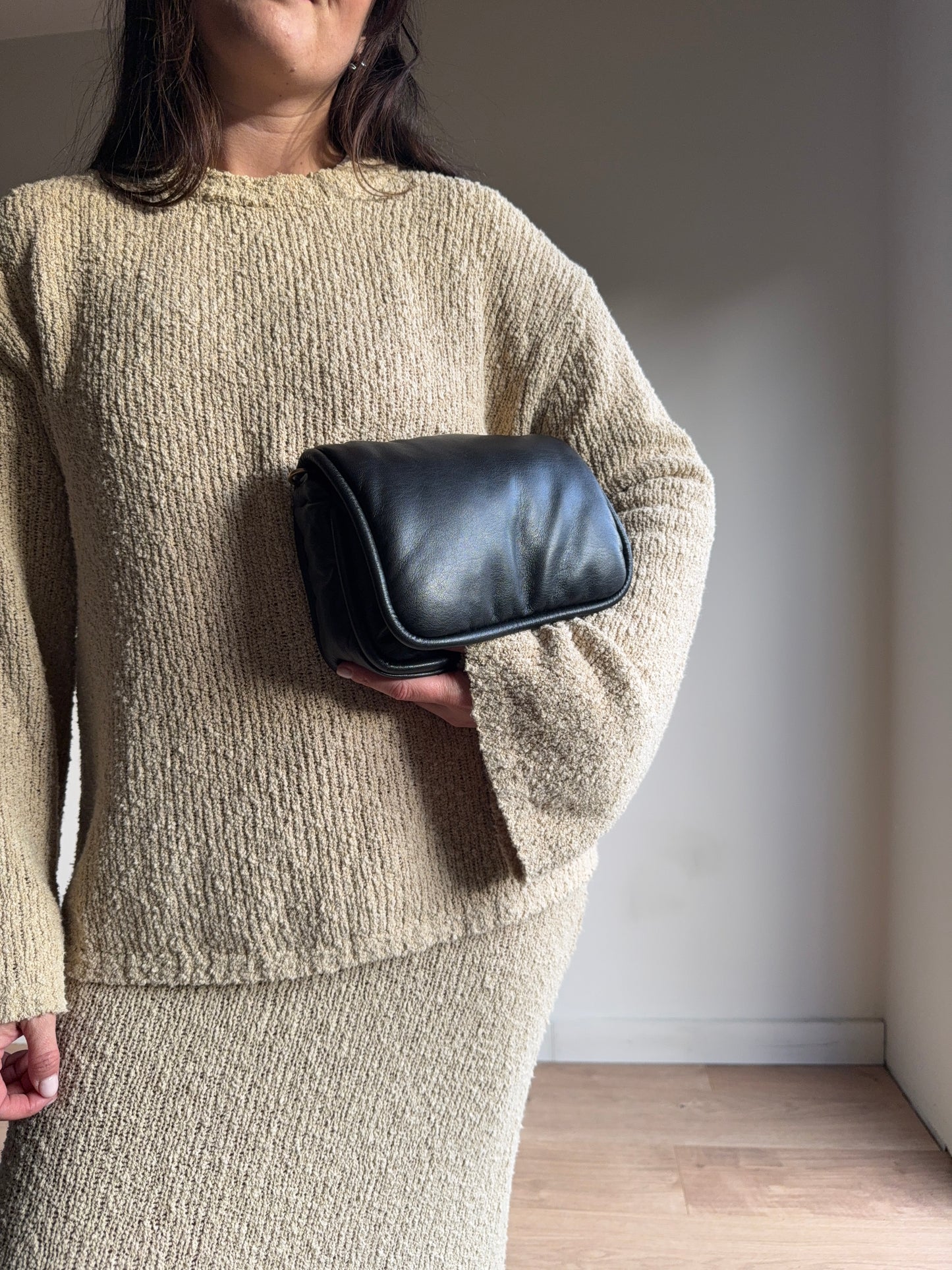 Zara Faux Leather Puffy Crossbody Bag, O/S