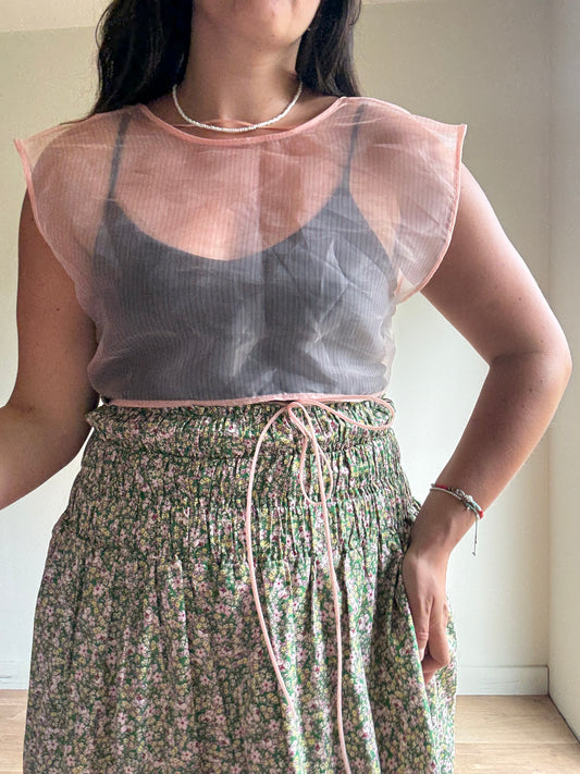 Zara Sheer Wrap Top, XL