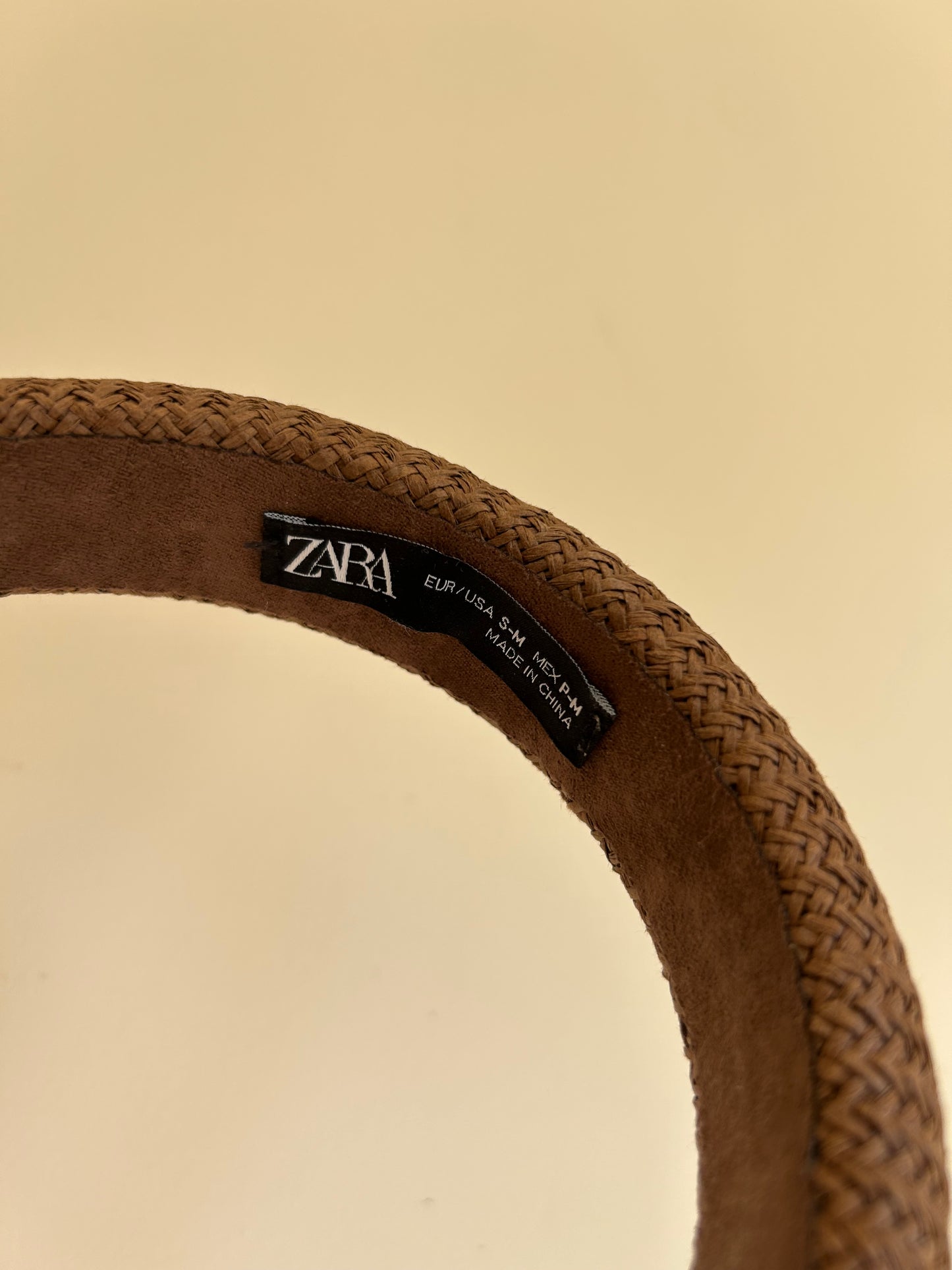 Zara Brown Woven Padded Headband