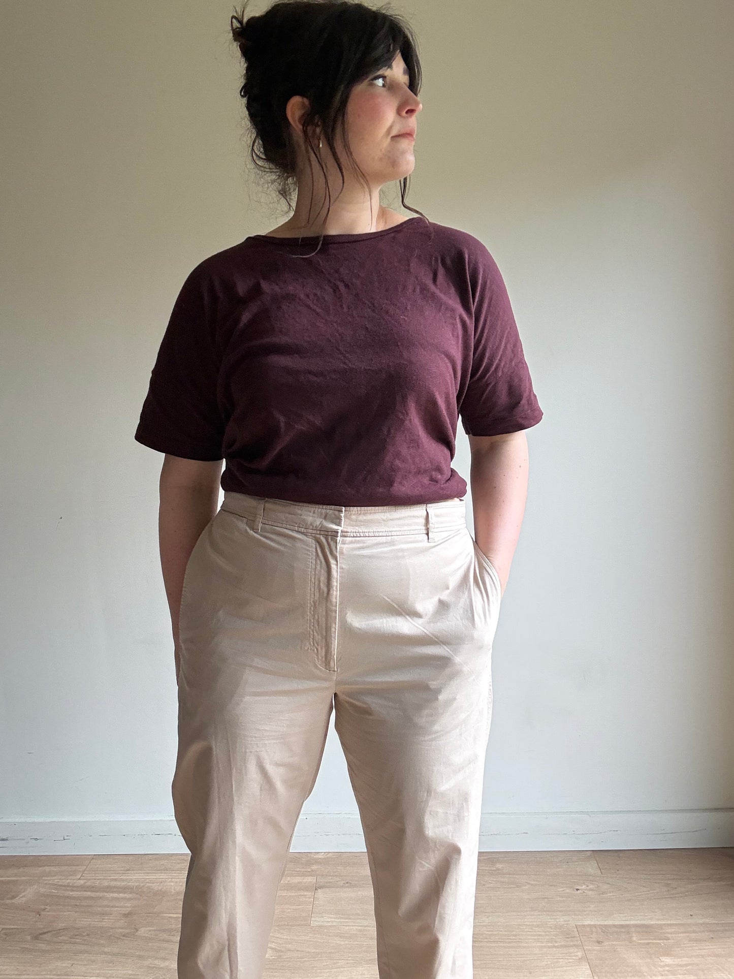 COS Cotton Tapered Leg Trousers, 44