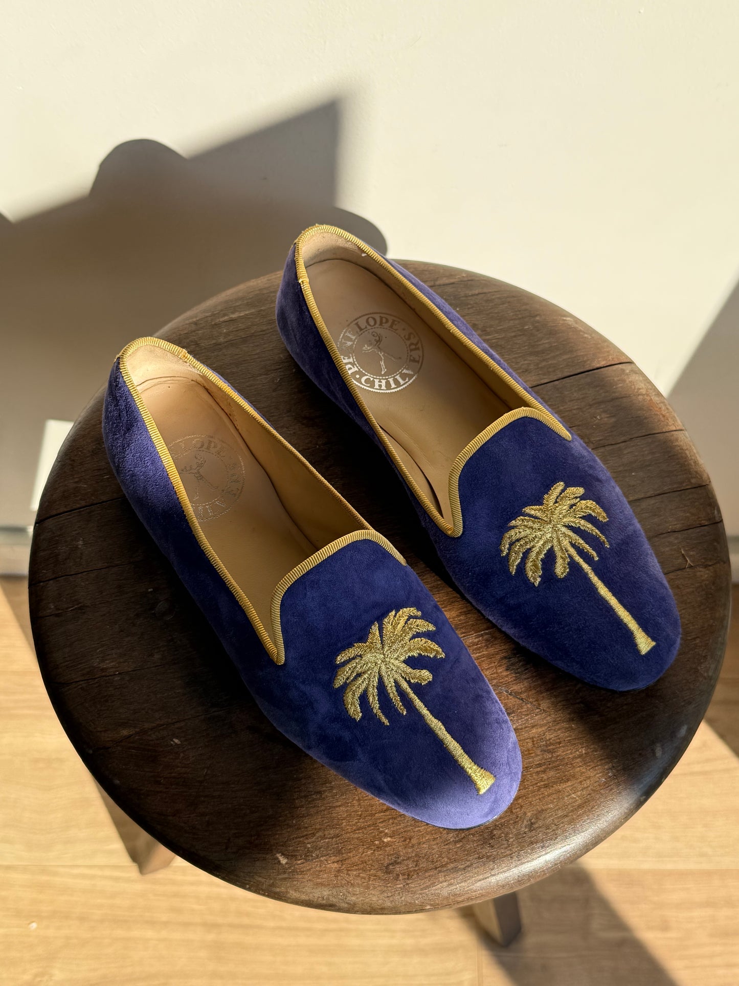 Penelope Chilvers Suede Palm Tree Loafers, 36