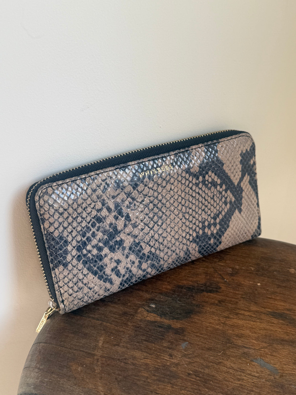 Whistles Leather Zip Up Purse Wallet