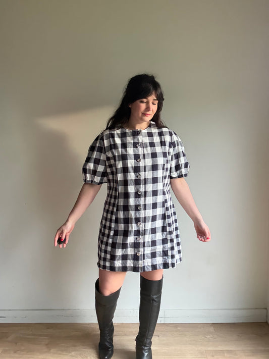 Aligne Aurelia Waisted Gingham Dress, 18