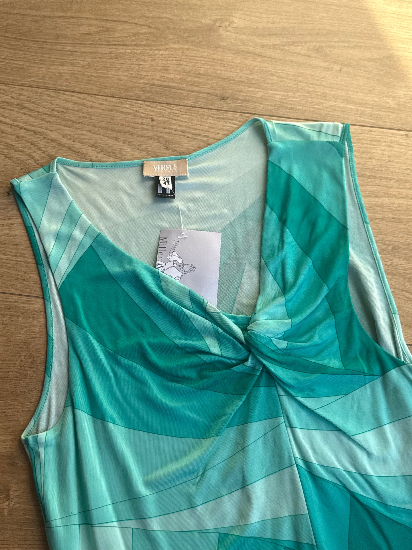 Vintage Versace Printed Knot Top, S
