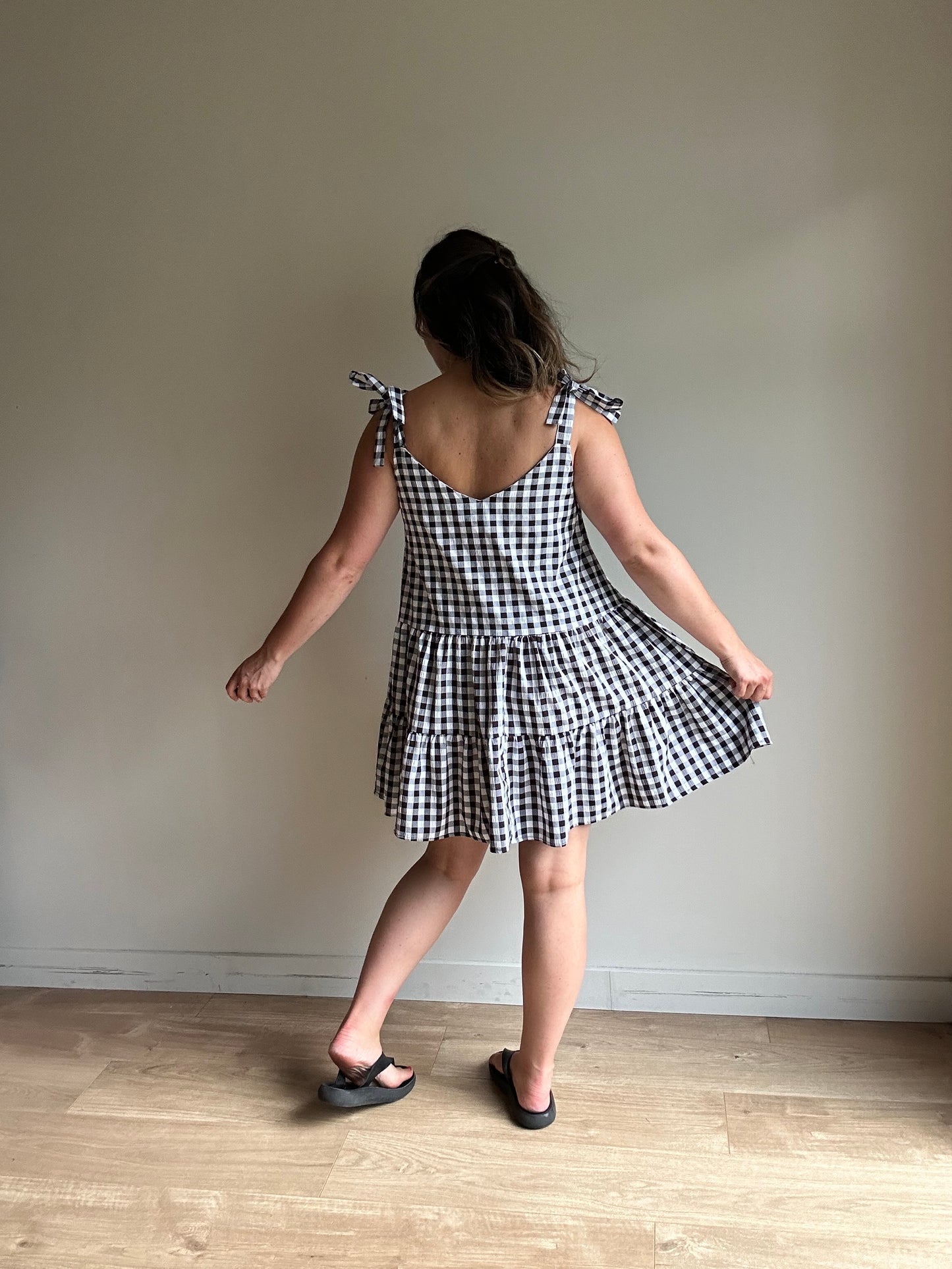 Gingham Tiered Dress, 10