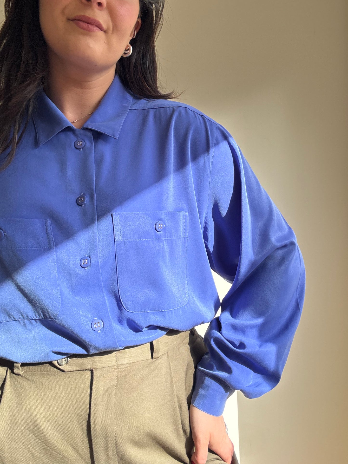 Vintage Jaeger Silky Shirt, M/L