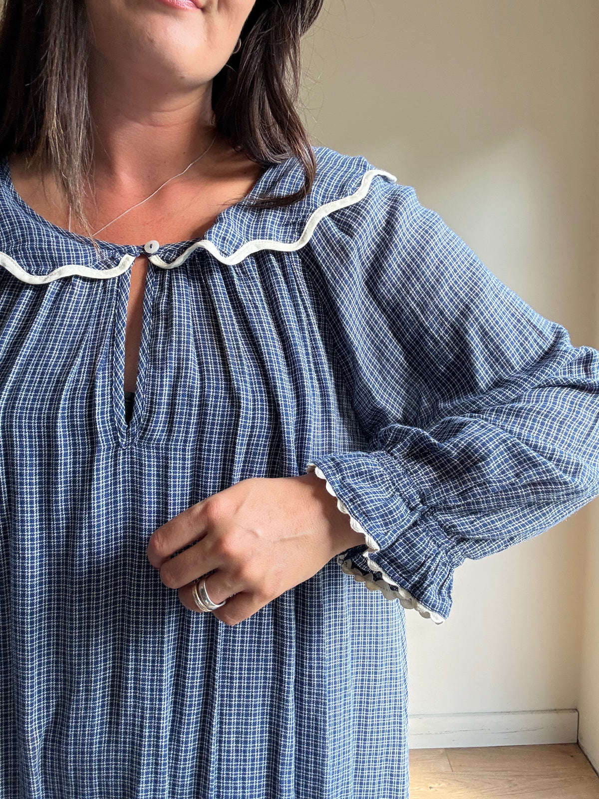 If Only If Check Cotton Dress, Size 1