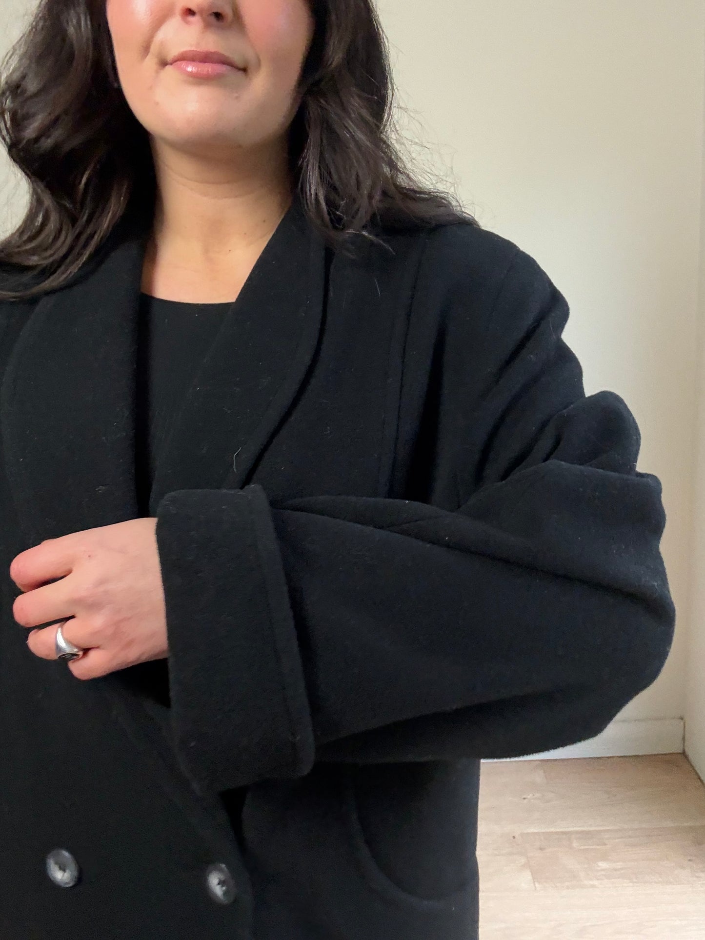 Vintage House of Fraser Wool & Cashmere Short Coat, XL