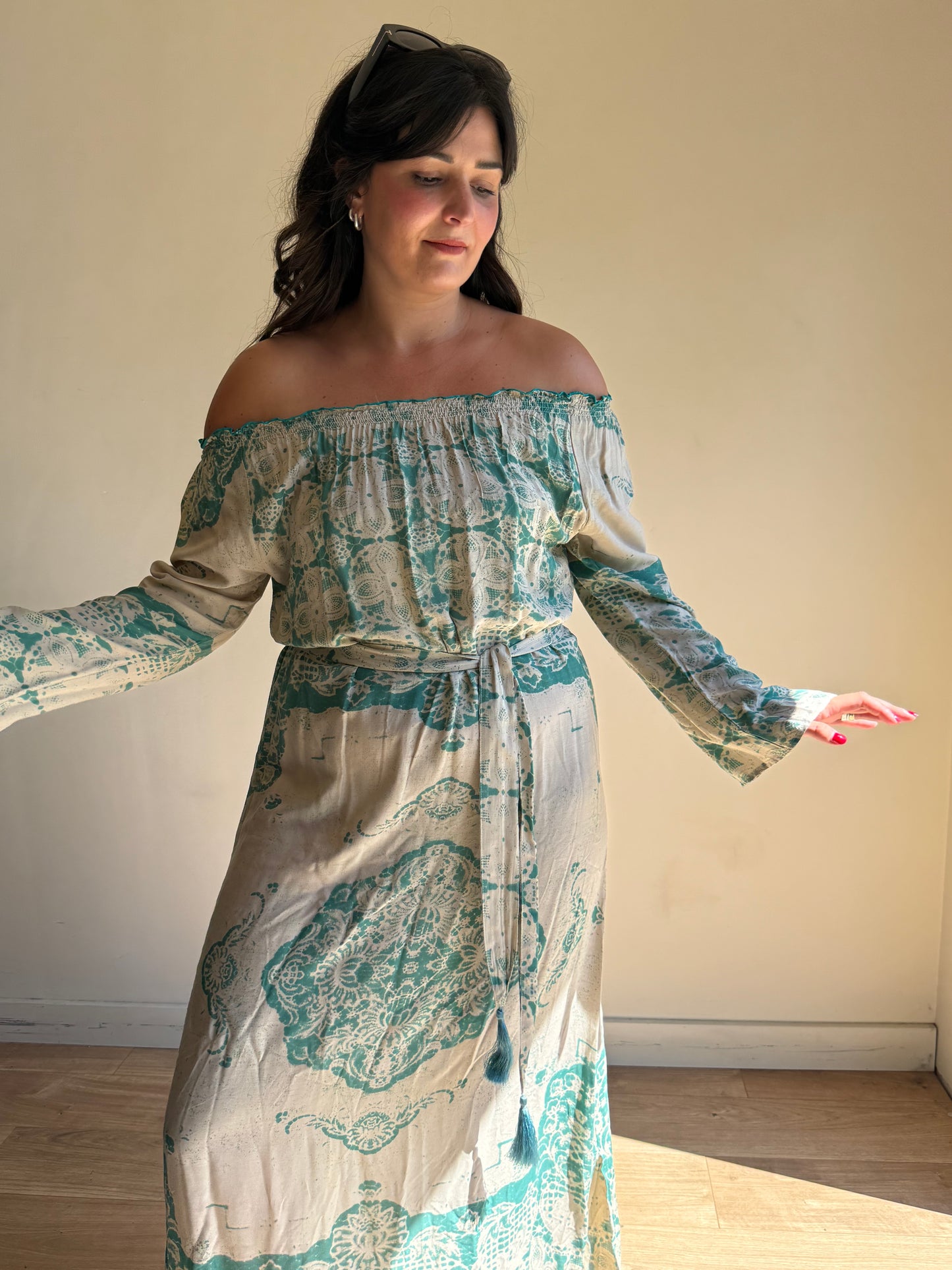 Tribe and Fable Printed Floaty Maxi Dress, One Size