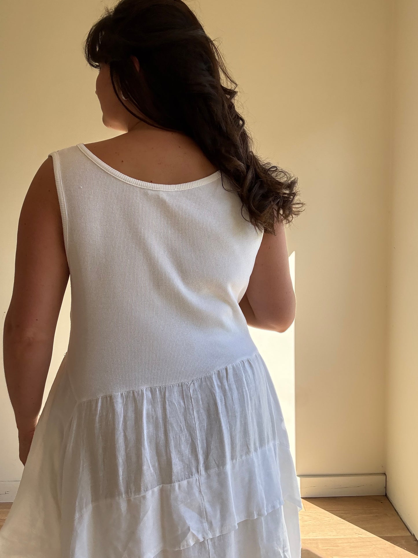 Italian Linen Panelled Dress, L