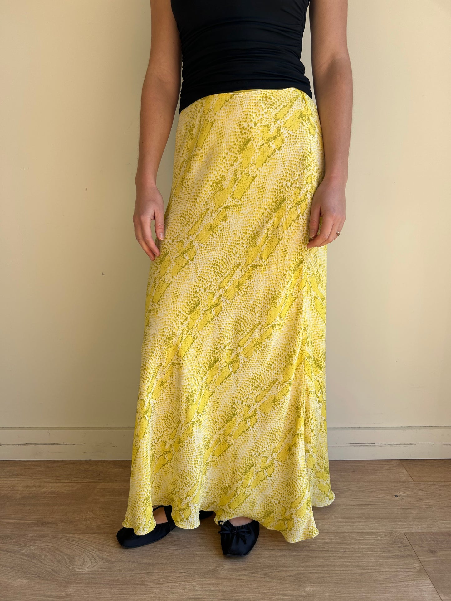 Whistles Snake Print Slip Skirt, 8