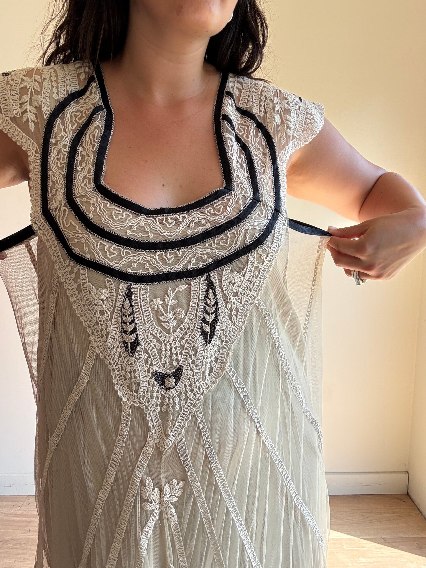 Free People NEW Ethereal Lace Embroidered Dress, XL