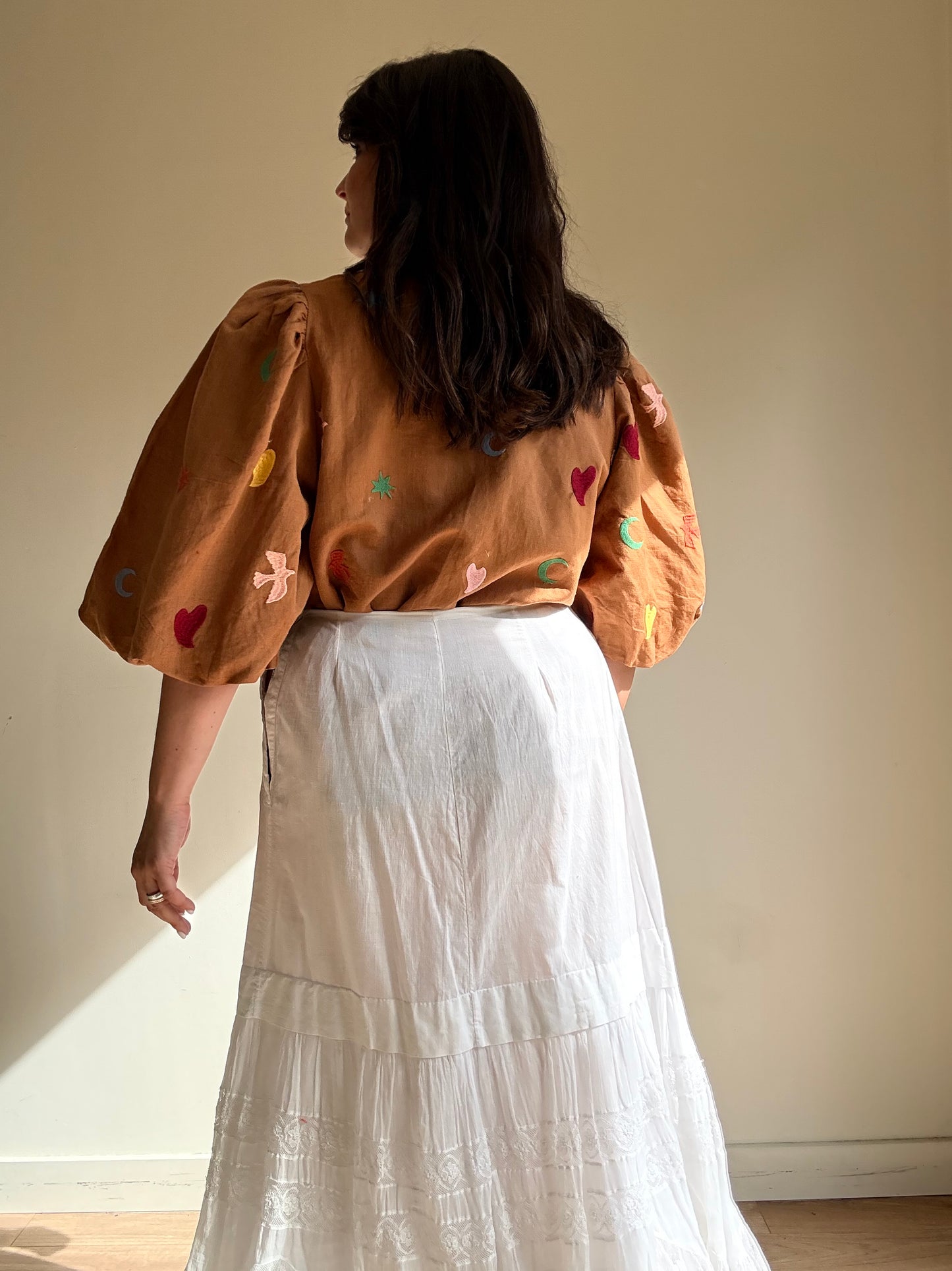 Sezane X Pangea Embroidered Blouse, 44