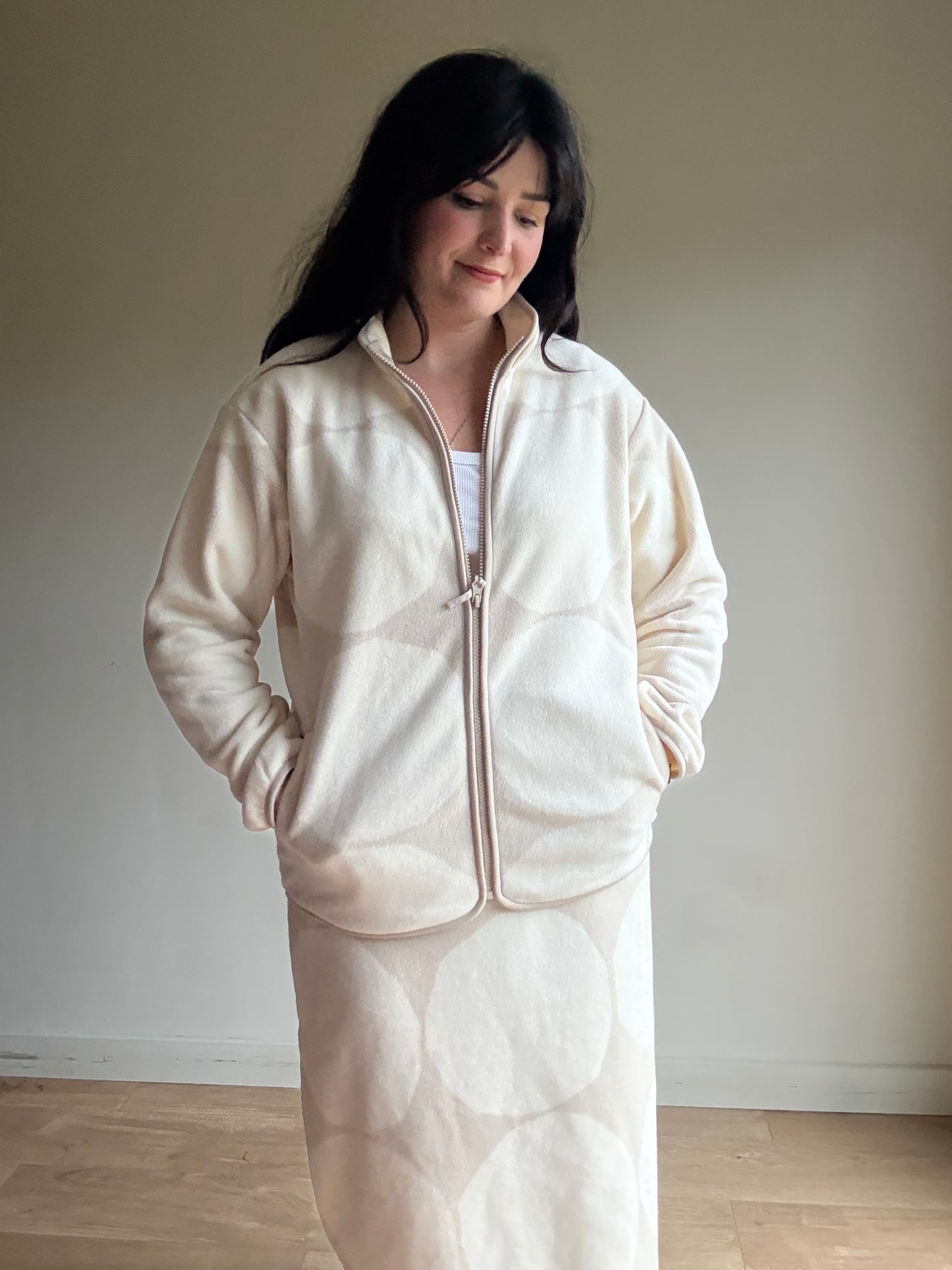 Marimekko Uniqlo Fleece Skirt and Zip-Up Co-Ord, L