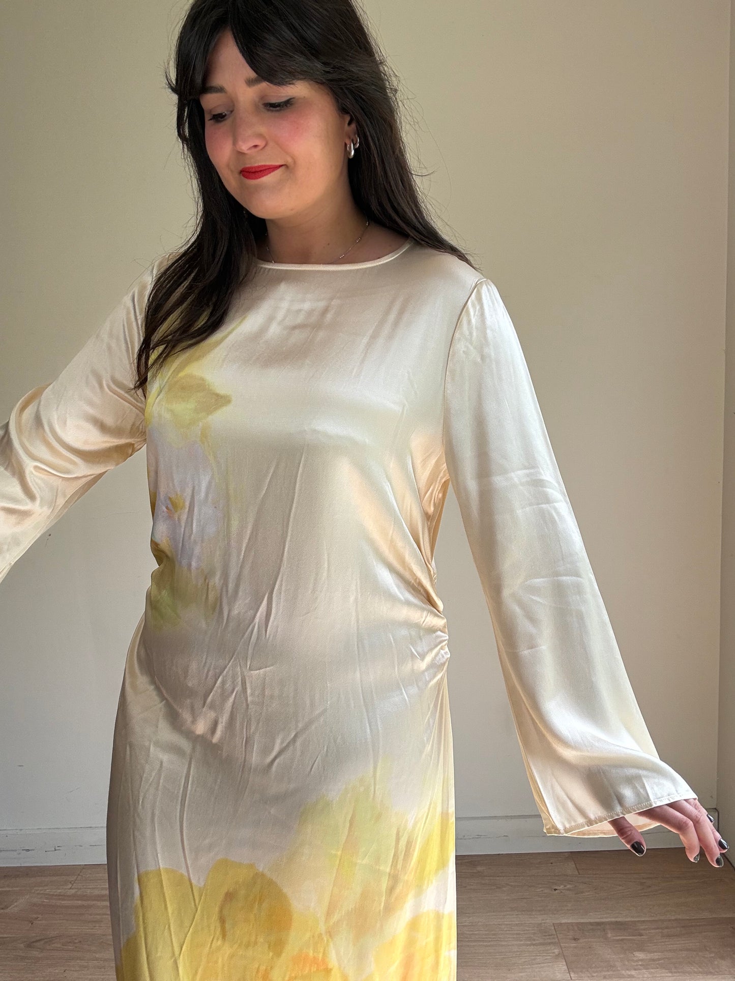 Monsoon NEW Satin Floral Maxi Dress, 16