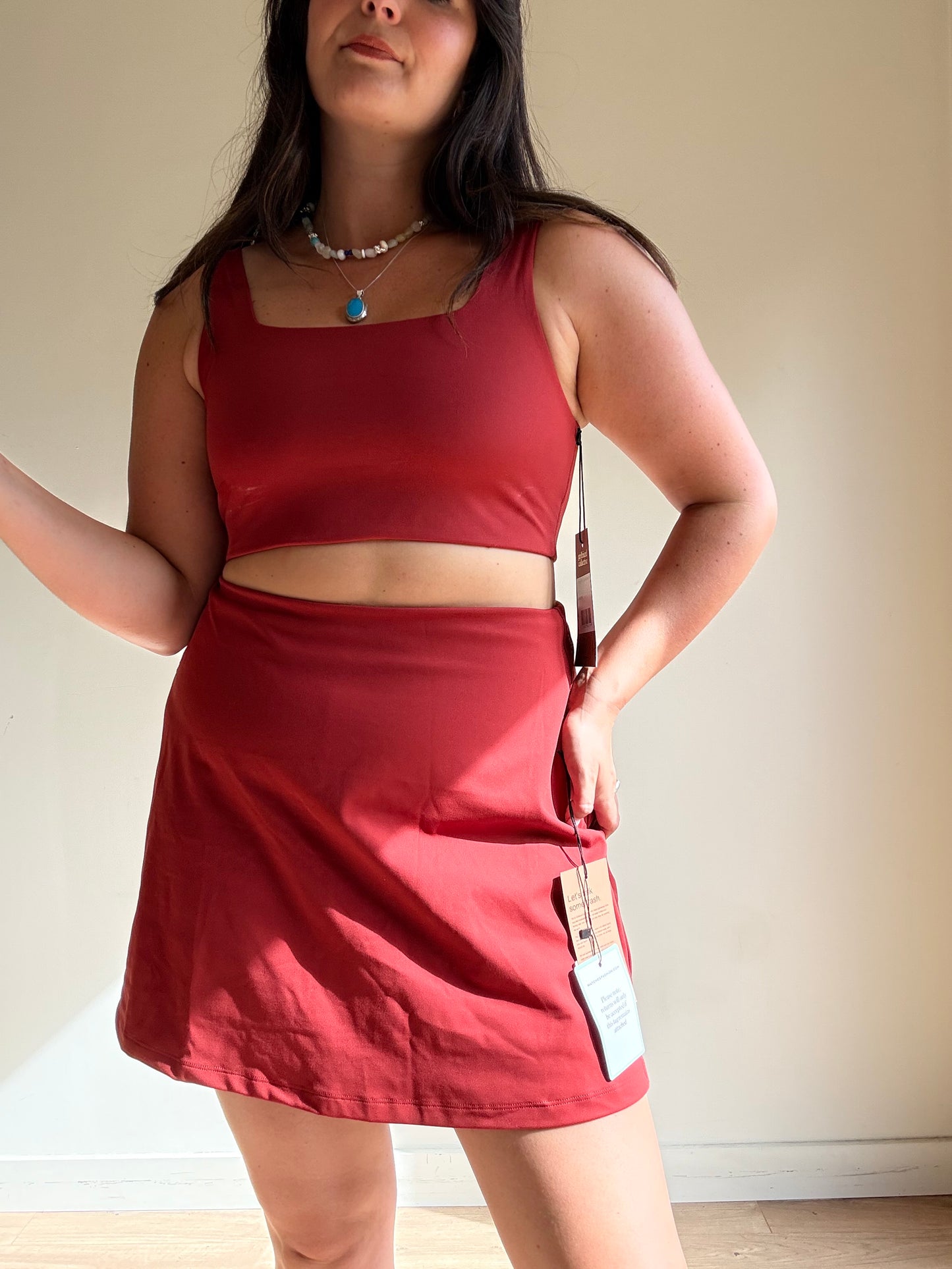 Girlfriend Collective NEW Skort and Bra Set, L-XL