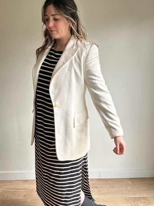 Vintage Escada X Maragetha Ley Angora and Cashmere Blazer - Size 10