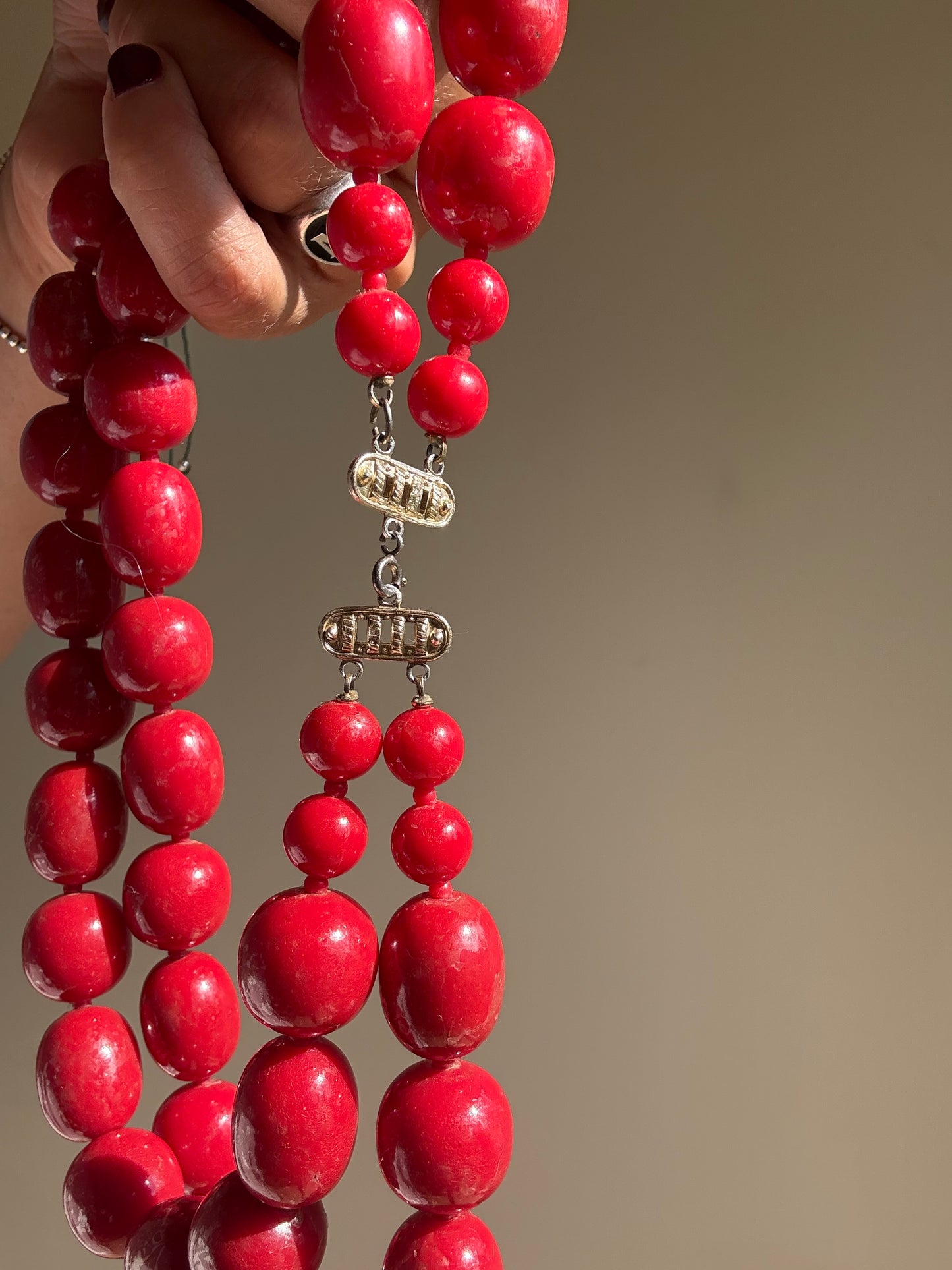 Vintage Double Layer Bead Necklace