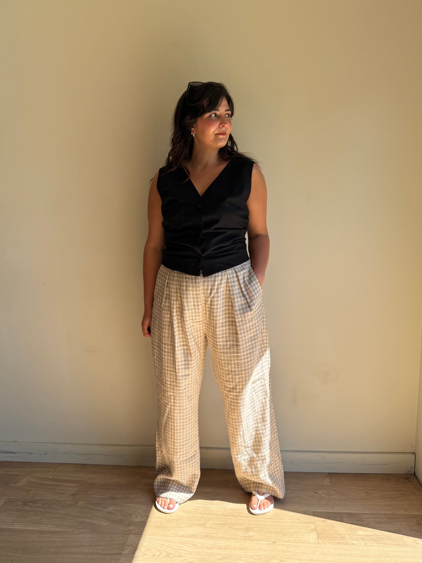 Acne Studios Check Summer Tailored Trousers, 14-16