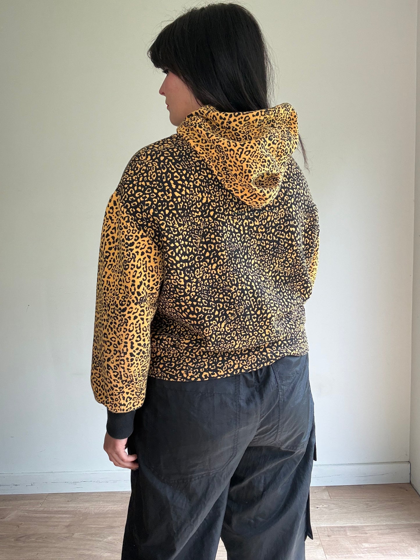 Bimba Y Lola Leopard Print Hooded Jumper, M