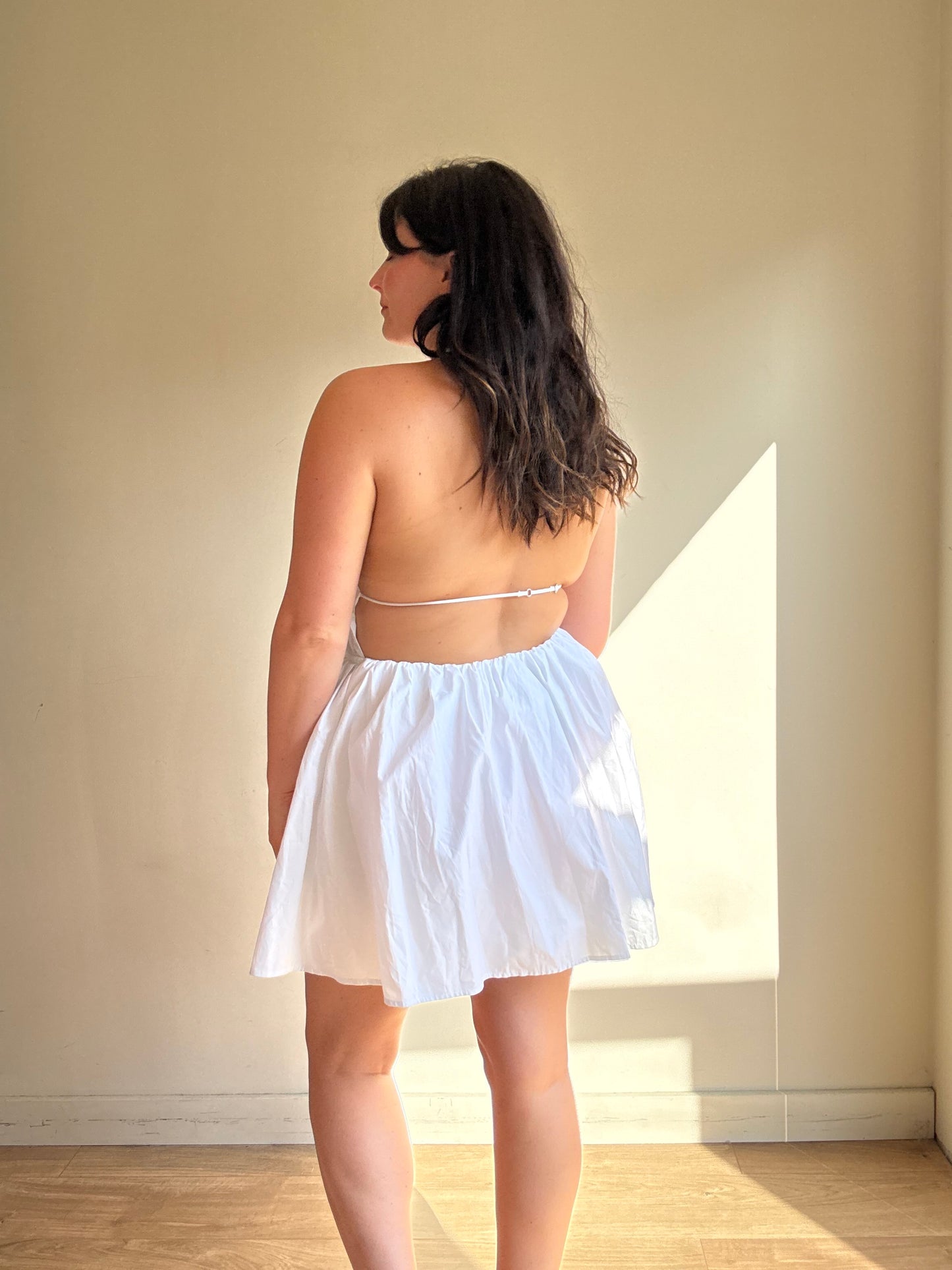 Zara Playsuit Halter Open Back, M