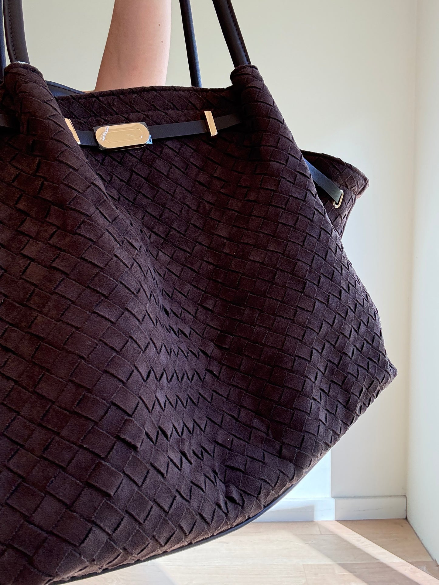 New Look NEW Suede Effect Woven Shoulder Bag, One Size