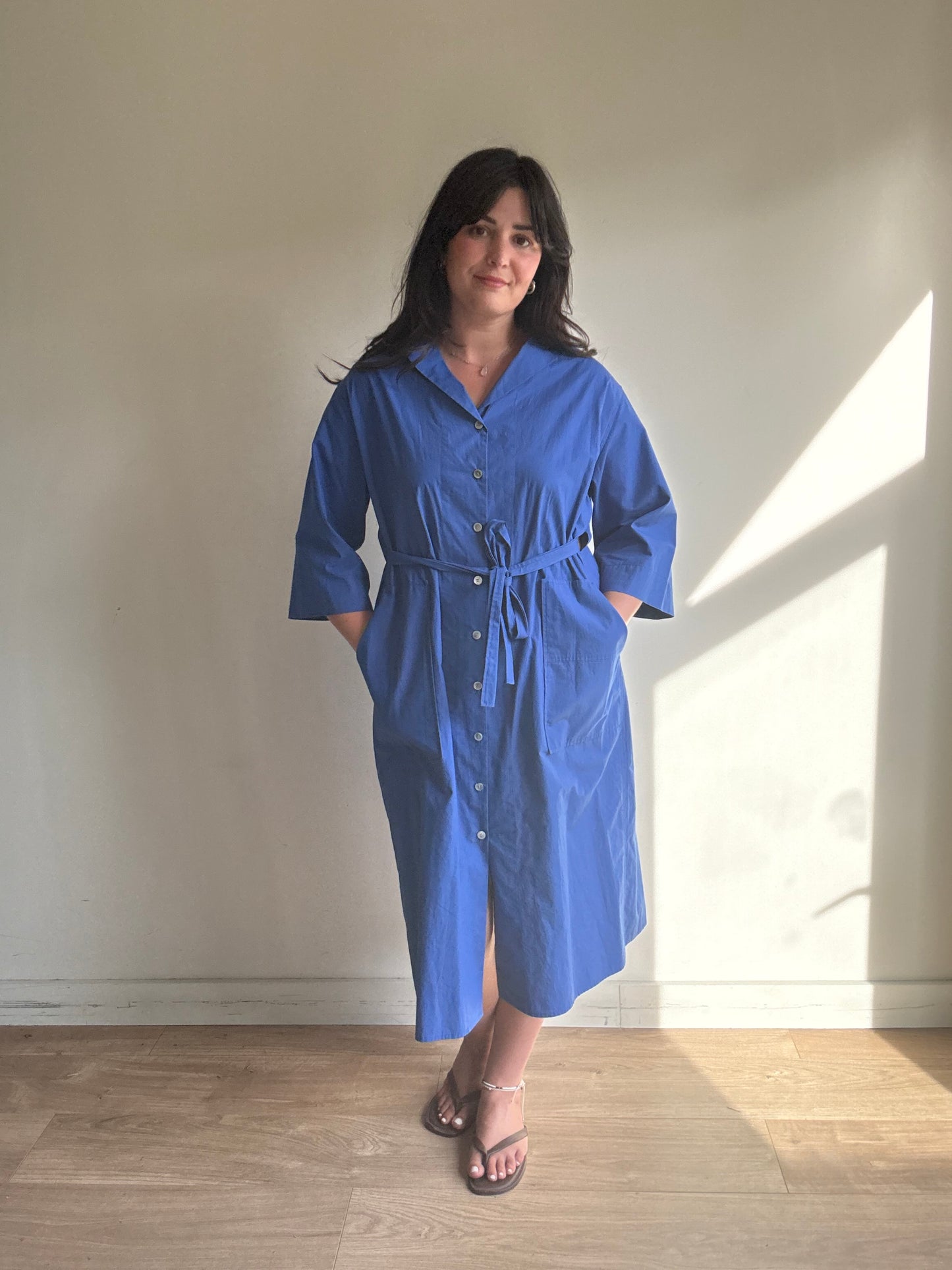 East by East West Cotton Shirt Dress, S-M