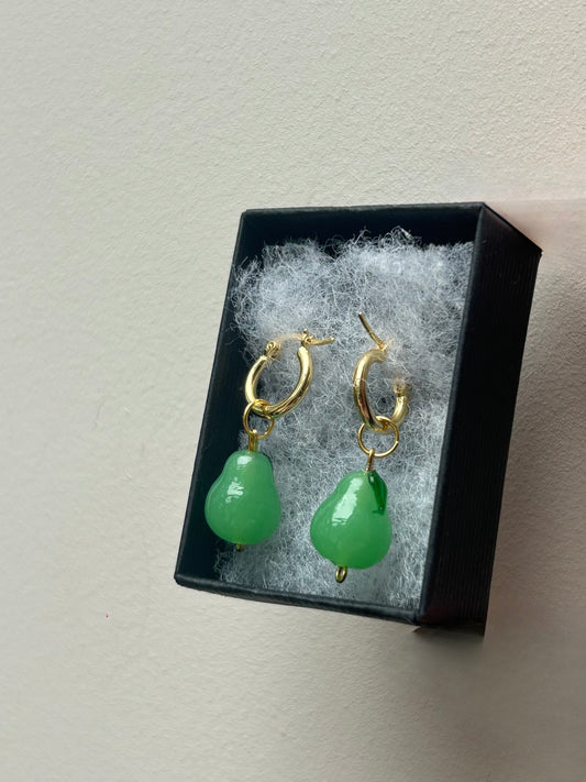 Pear Glass Handmade Earrings