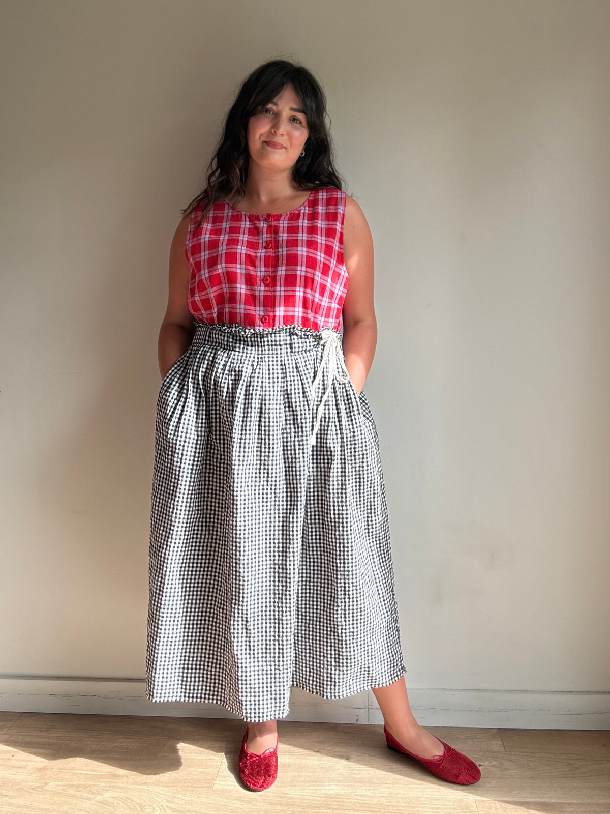 Aequamente Gingham Skirt, 12-14