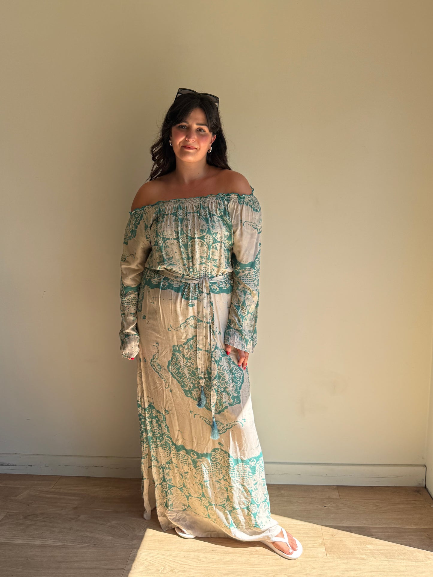 Tribe and Fable Printed Floaty Maxi Dress, One Size