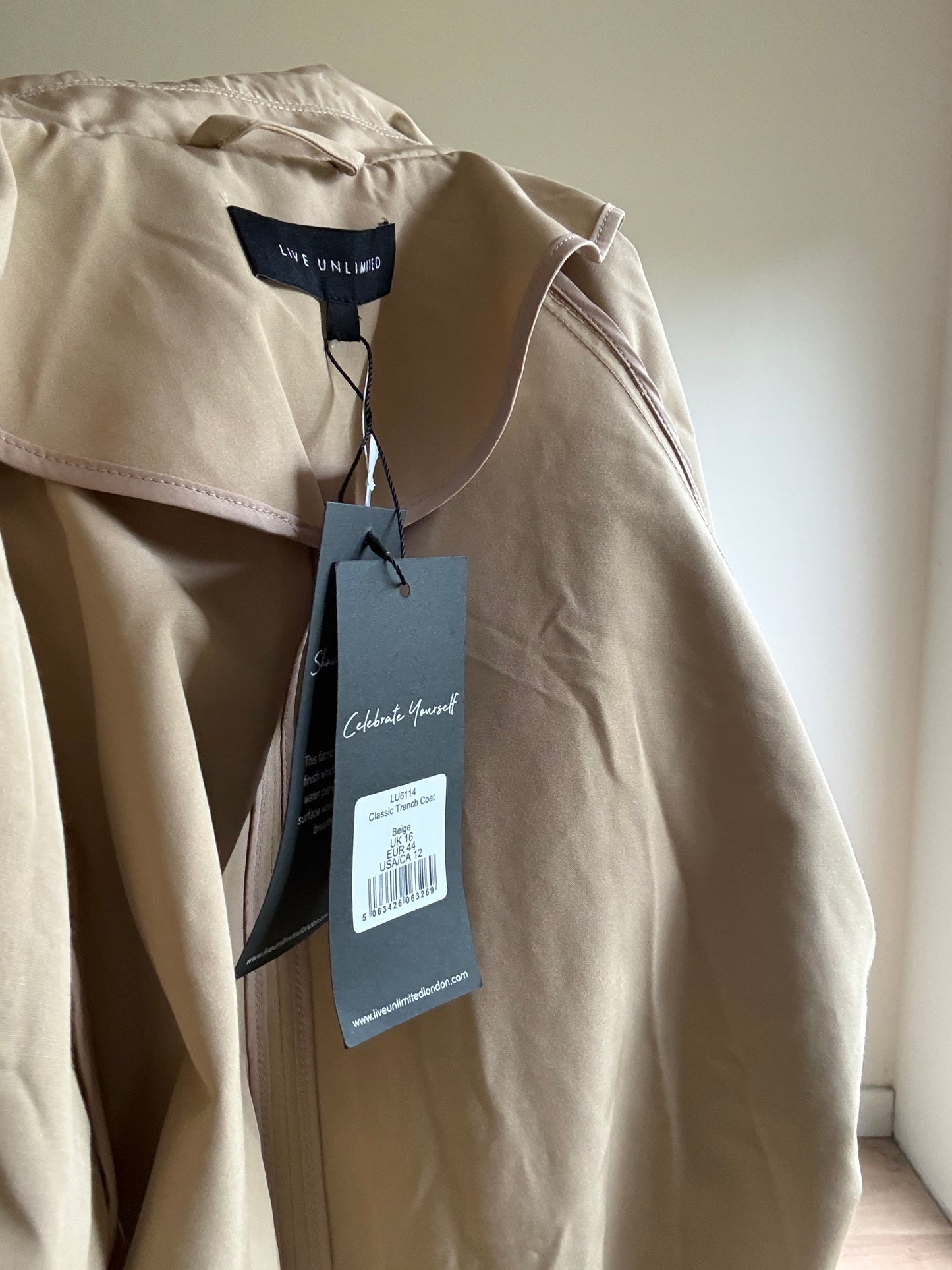 LIVE Unlimited NEW Classic Belted Trench, 16