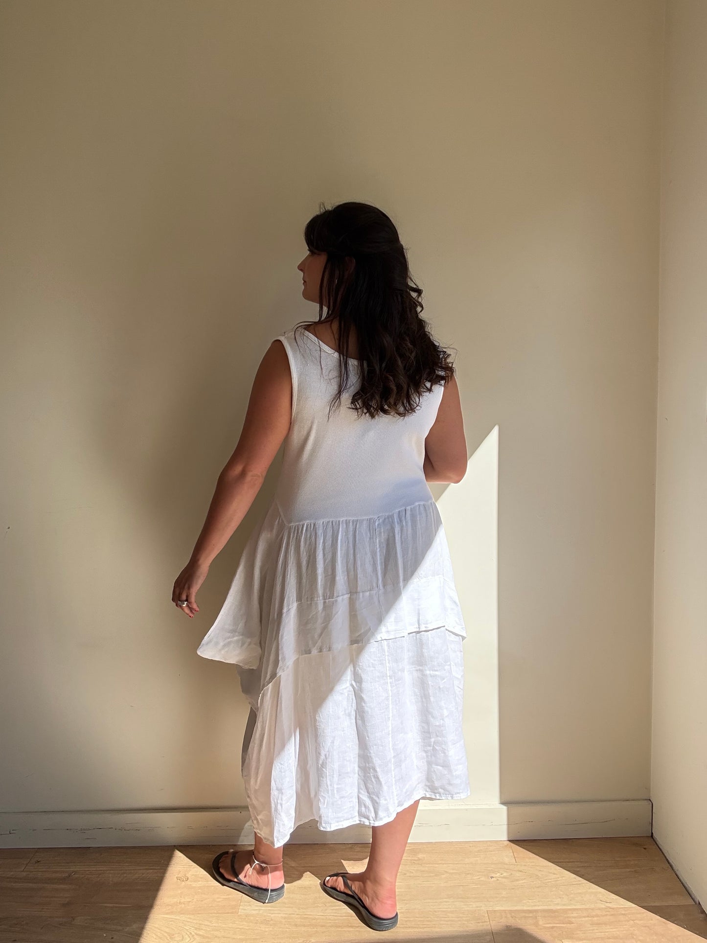 Italian Linen Panelled Dress, L