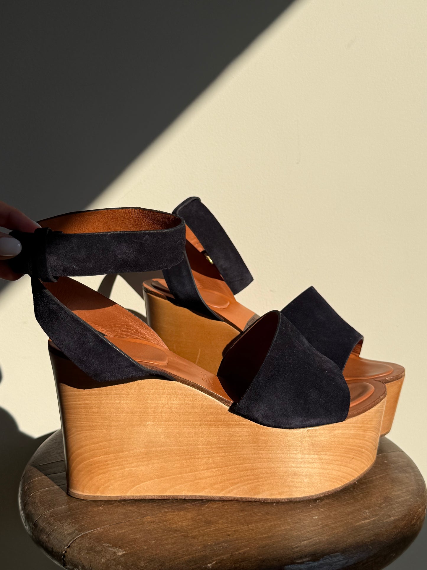 Celine Phoebe Philo Era Wedge Clog Sandals, 40