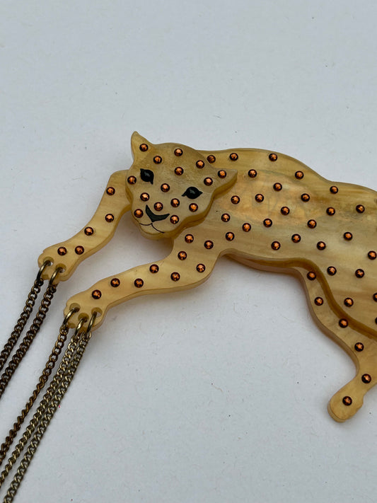 Tatty Devine Leopard Big Cat Sparkly Brooch