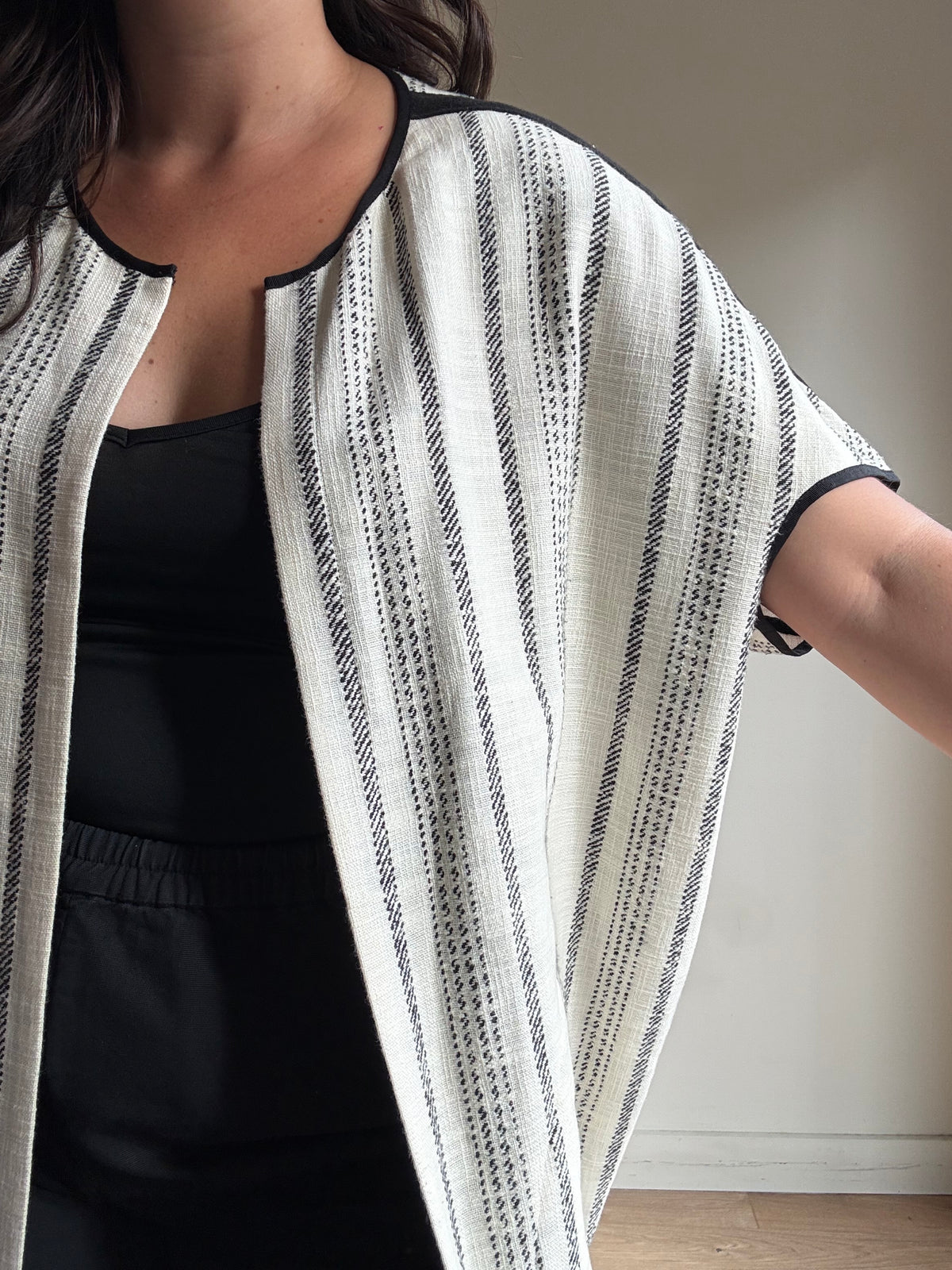 Zero + Maria Cornejo Embroidered Tapestry Open Coat, M-L
