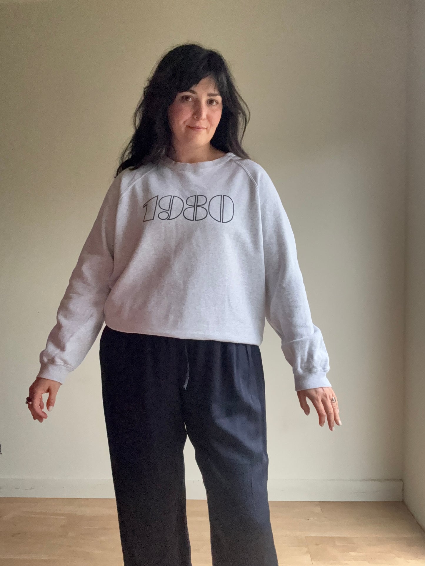 Sezane 1980 Cotton Sweatshirt, XL