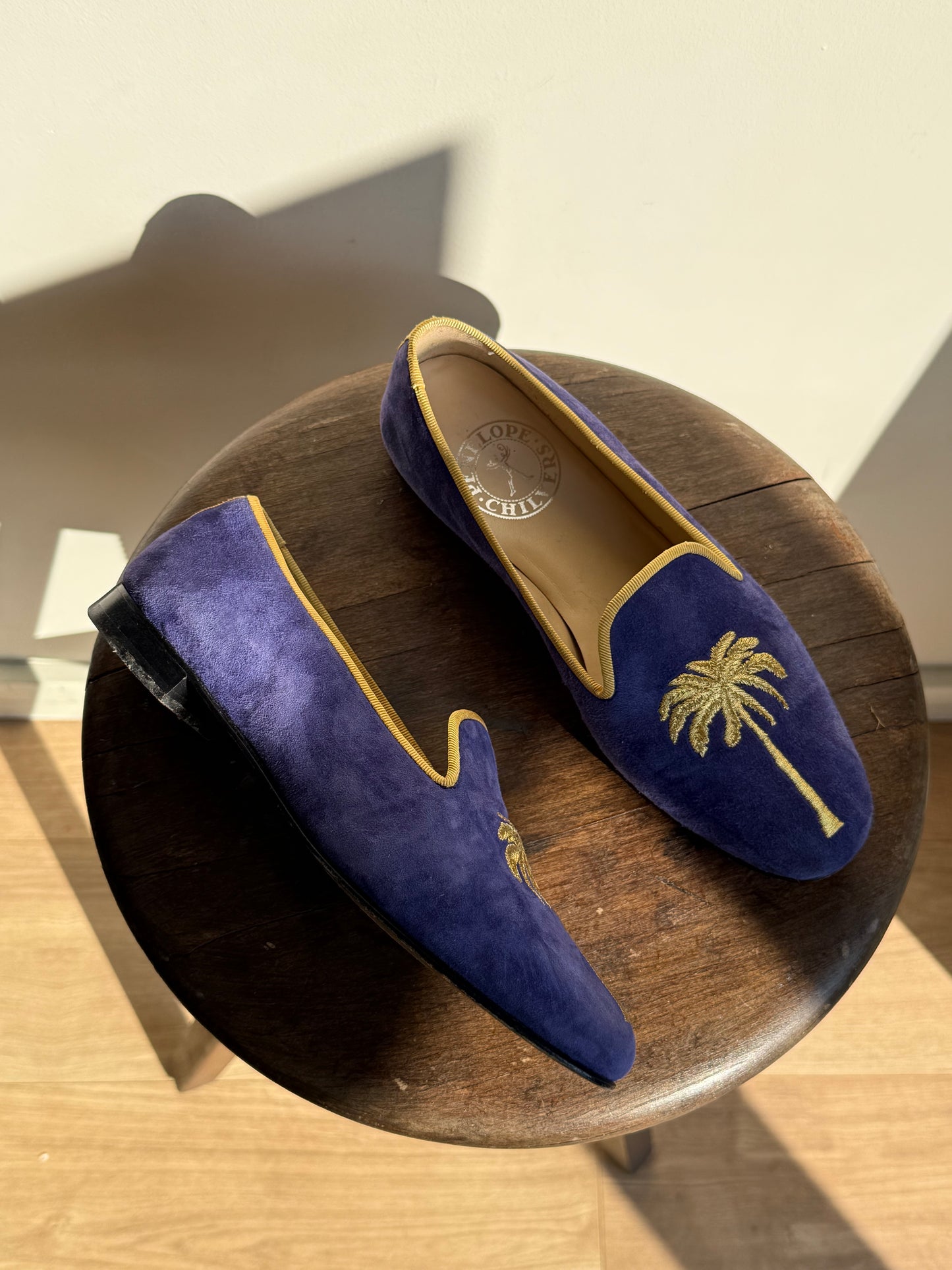Penelope Chilvers Suede Palm Tree Loafers, 36