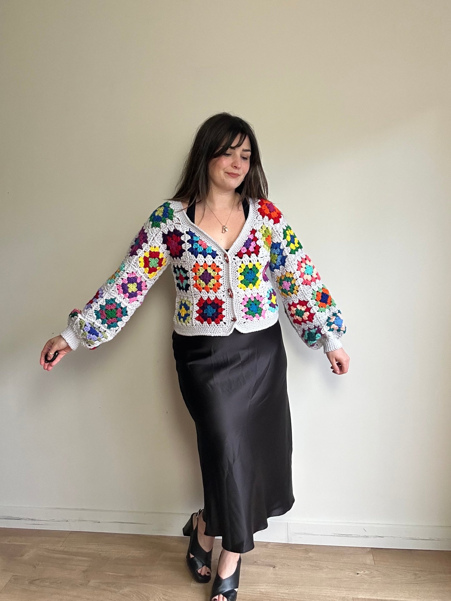 Handmade Crochet Cardigan, M/L