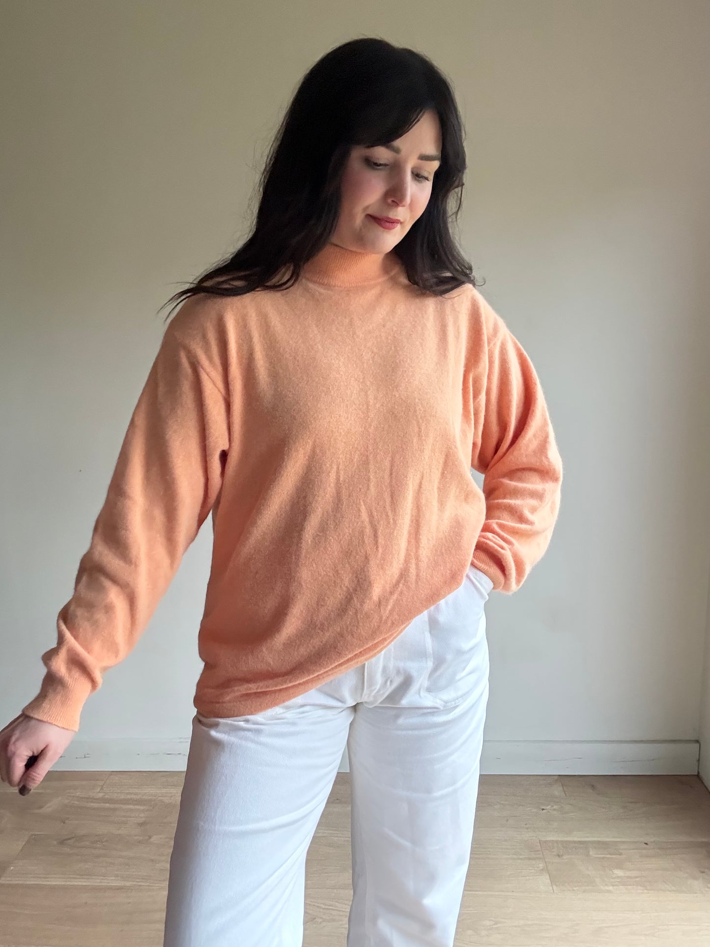 Vintage Canda Angora High Neck Jumper, L
