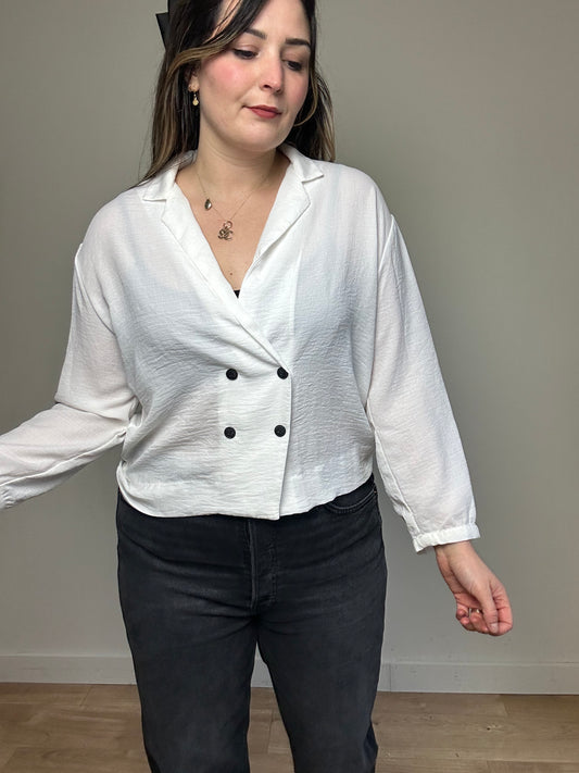 Topshop White Shirt - Size 12