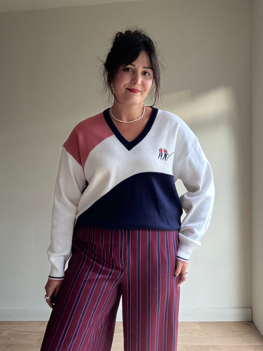 Vintage Wool Mix Golf Jumper, M