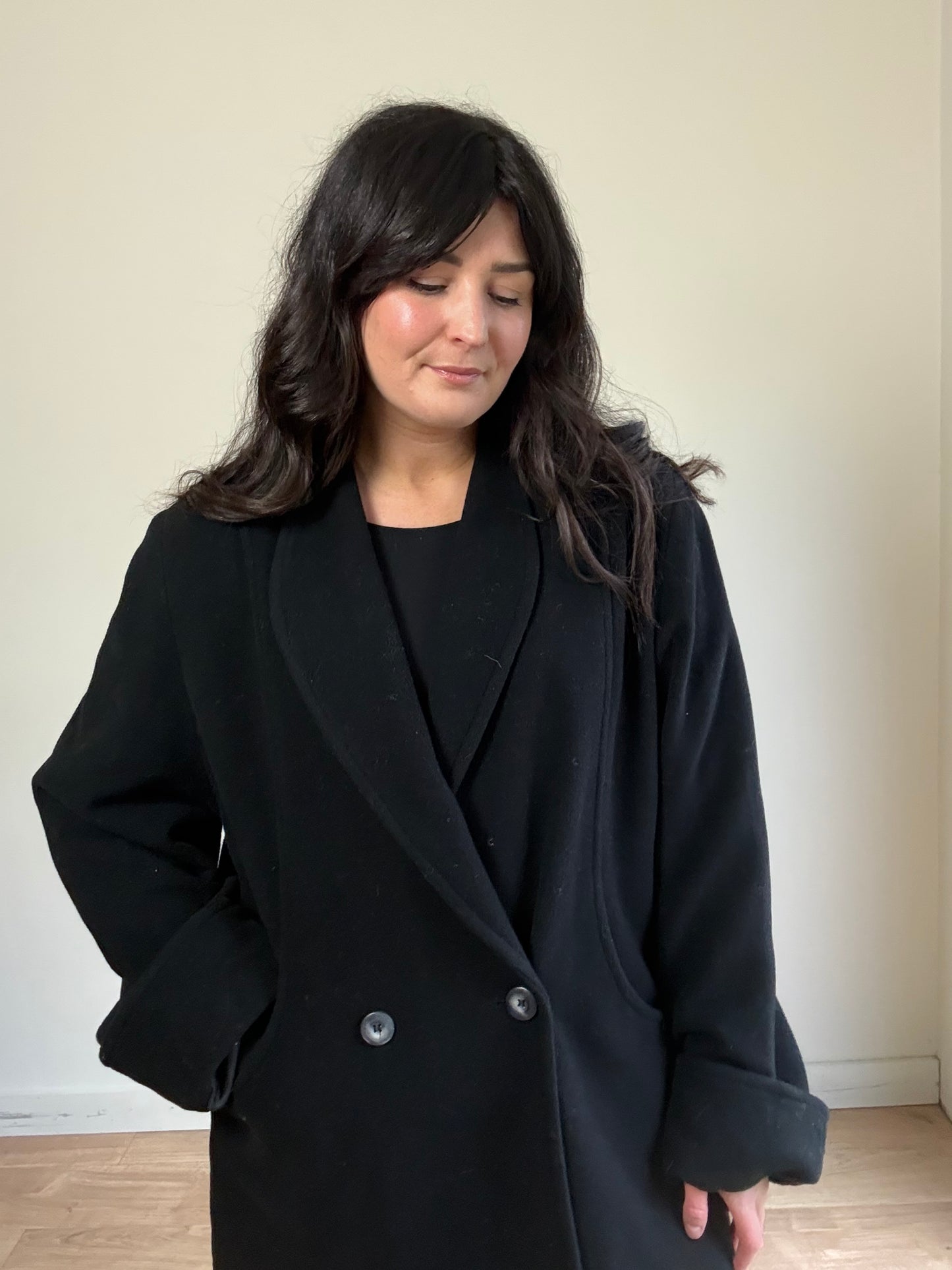 Vintage House of Fraser Wool & Cashmere Short Coat, XL