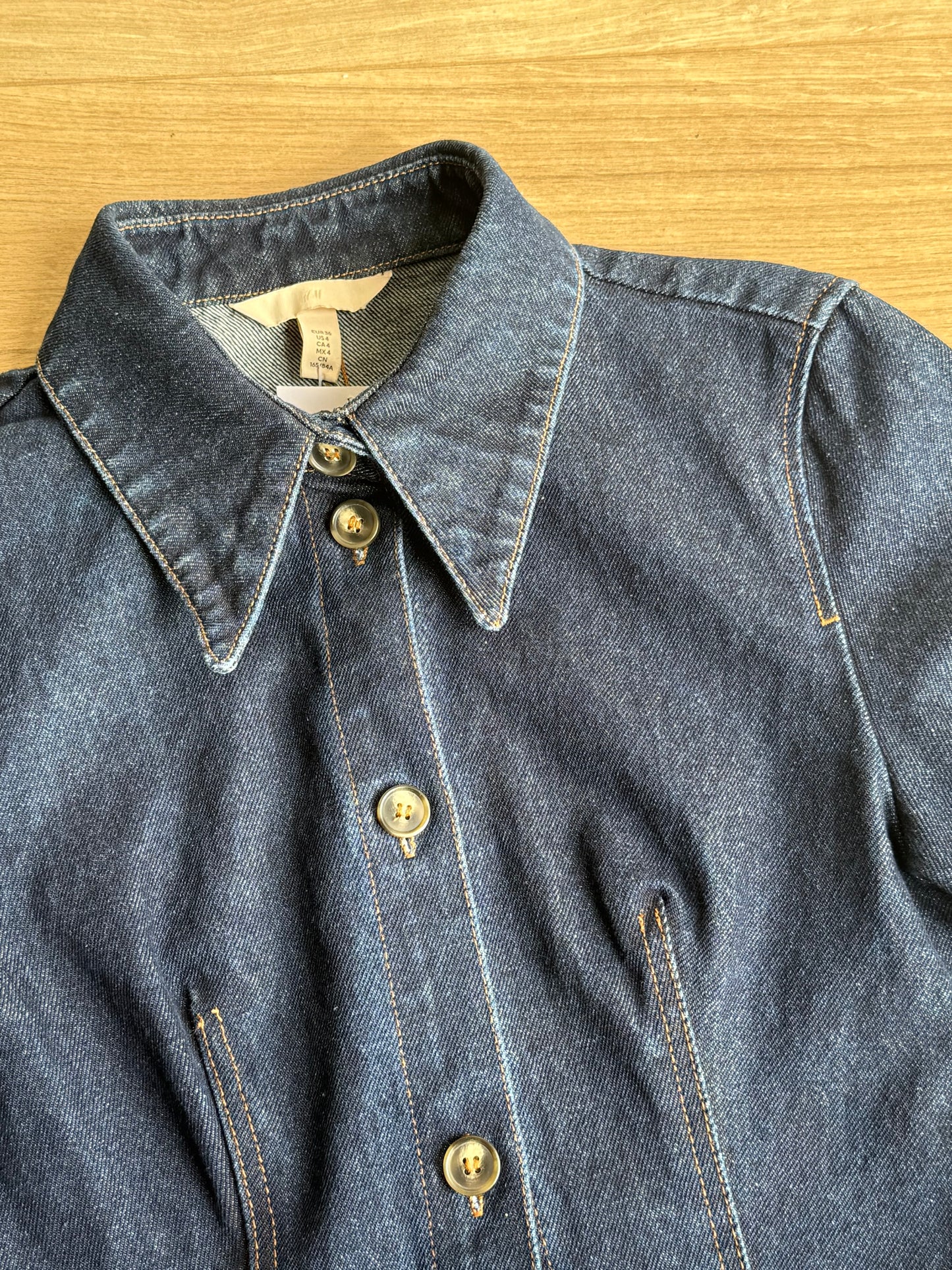 H&M Waisted Heavy Denim Shirt, 8