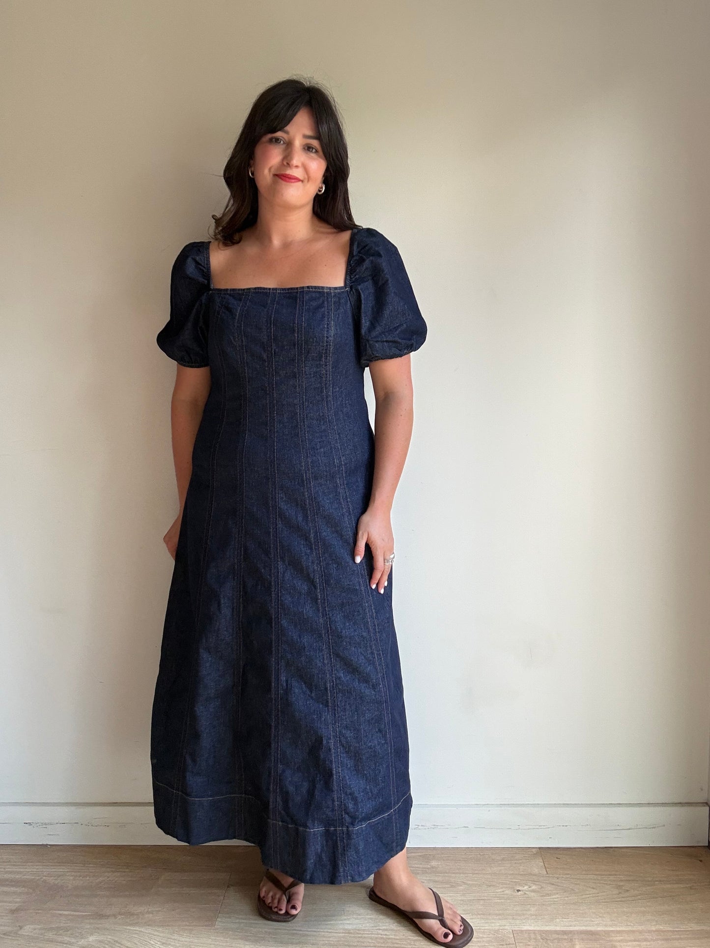 Boden Denim Shaped Midi Dress, 16