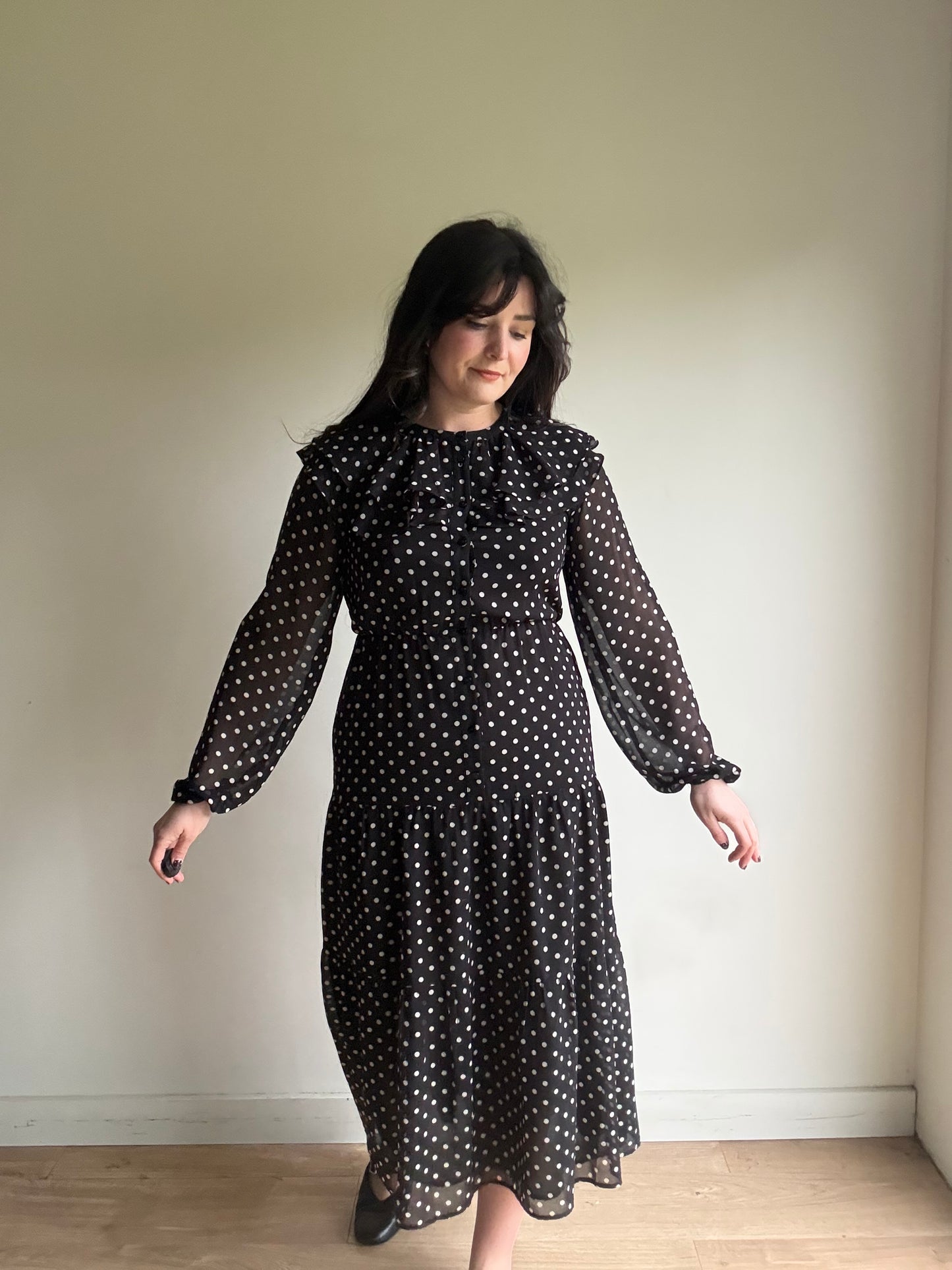 Albaray Polka Dot Ruffle Dress, 10