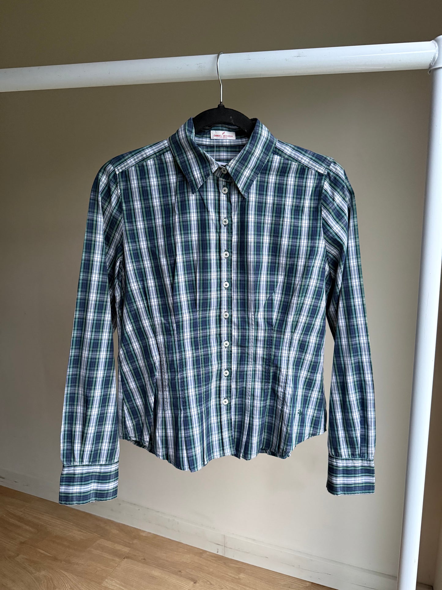 Daniel Hechter Check Gathered Waist Shirt, 10