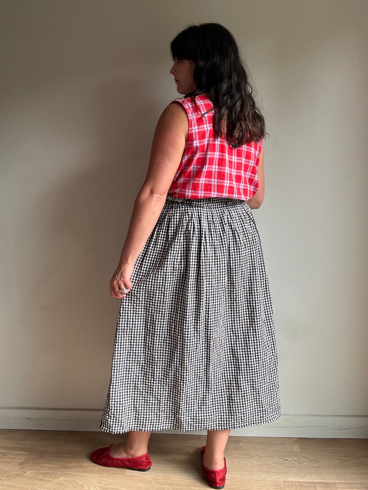 Aequamente Gingham Skirt, 12-14